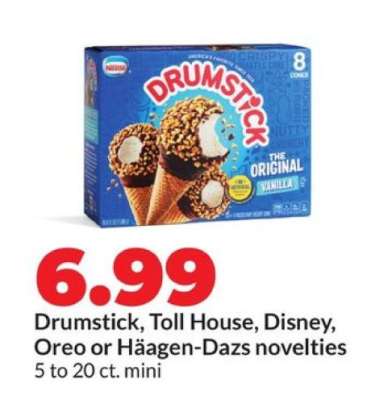 Drumstick, Toll House, Disney, Oreo or Häagen-Dazs novelties