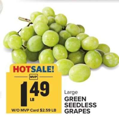 Large Green Seedless Grapes