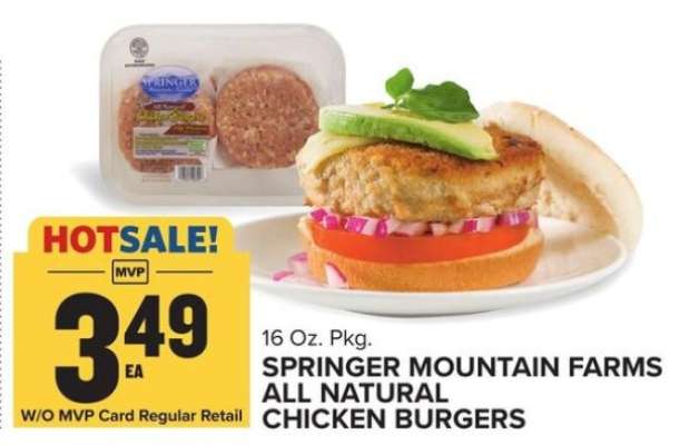 Springer Mountain Farms All Natural Chicken Burgers