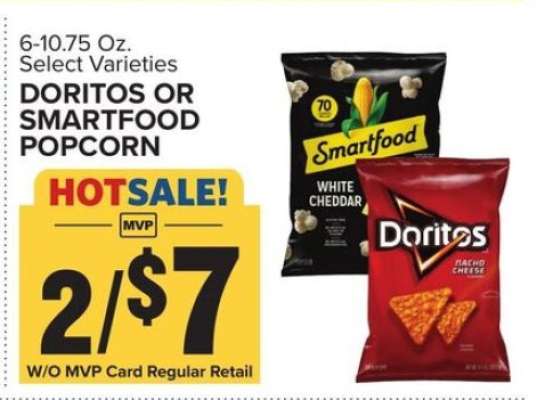 DORITOS OR SMARTFOOD POPCORN