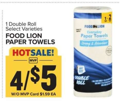 FOOD LION PAPER TOWELS