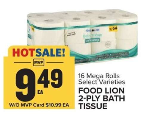 FOOD LION 2-PLY BATH TISSUE