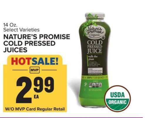 NATURE'S PROMISE COLD PRESSED JUICES