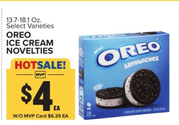 Oreo Ice Cream Novelties