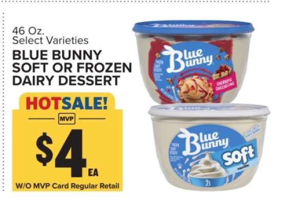 Blue Bunny Soft or Frozen Dairy Dessert