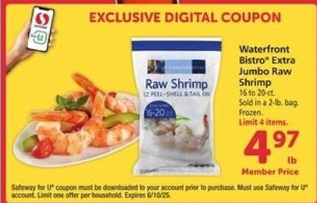 Waterfront BISTRO Extra Jumbo Raw Shrimp