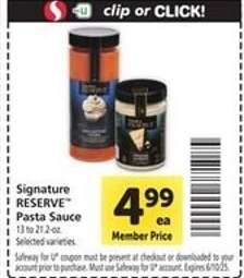 Signature RESERVE Pasta Sauce