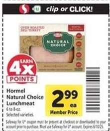 Hormel Natural Choice Lunchmeat