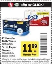 Cottonelle Bath Tissue & Scott Paper Towels