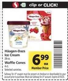 Häagen-Dazs Ice Cream & Waffle Cones