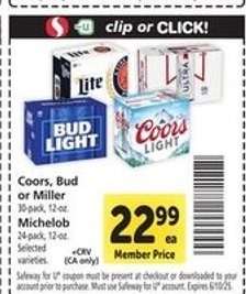 Coors, Bud or Miller