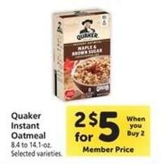 Quaker Instant Oatmeal