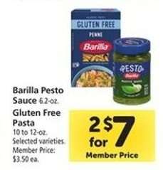 Barilla Pesto Sauce & Gluten Free Pasta