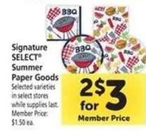 Signature SELECT Summer Paper Goods