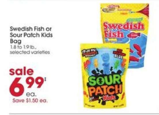 Swedish Fish or Sour Patch Kids Bag