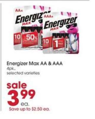 Energizer Max AA & AAA