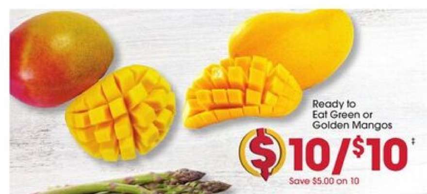 Ready to Eat Green or Golden Mangos