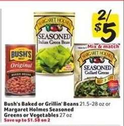 Bush's Baked or Grillin' Beans / Margaret Holmes Seasoned Greens or Vegetables