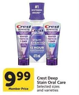 Crest Deep Stain Oral Care - Selected sizes and varieties