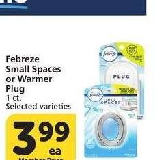 Febreze Small Spaces or Warmer Plug - 1 ct. Selected varieties
