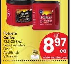 Folgers Coffee - 22.6-25.9 oz. Select Varieties