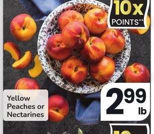 Yellow Peaches or Nectarines