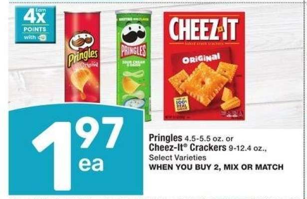 Pringles 4.5-5.5 oz. or Cheez-It® Crackers 9-12.4 oz. - Select Varieties