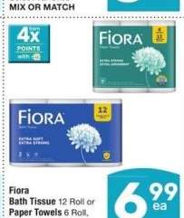 Fiora Bath Tissue 12 Roll or Paper Towels 6 Roll - Select Varieties