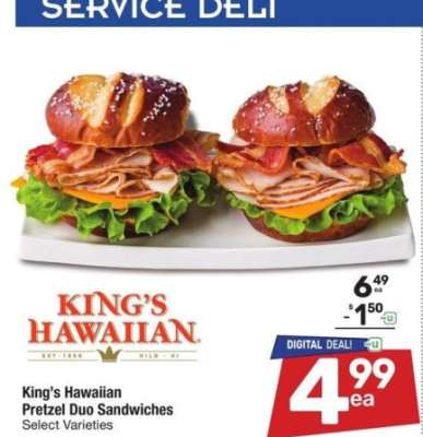 King's Hawaiian Pretzel Duo Sandwiches - Select Varieties