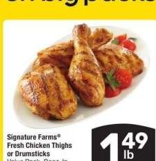 Signature Farms® Fresh Chicken Thighs or Drumsticks - Value Pack, Bone - In
