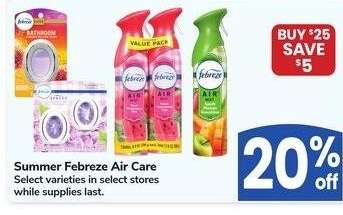 Summer Febreze Air Care - Select varieties