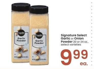 Signature Select Garlic or Onion Powder - 20 or 24 oz., select varieties