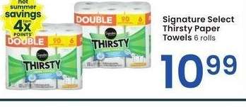 Signature Select Thirsty Paper Towels - 6 rolls