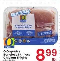 O Organics Boneless Skinless Chicken Thighs - air chilled