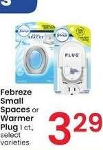 Febreze Small Spaces or Warmer Plug - 1 ct., select varieties