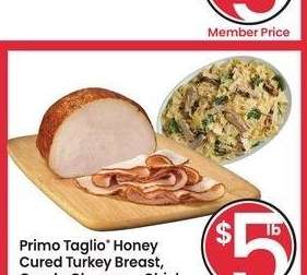 Primo Taglio® Honey Cured Turkey Breast, Gouda Cheese or Chicken Caesar Bowtie Salad
