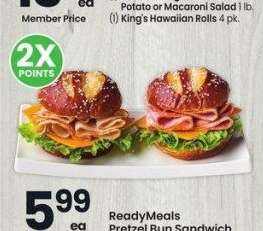 ReadyMeals Pretzel Bun Sandwich - Selected varieties.