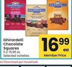 Ghirardelli Chocolate Squares - 11.3-15.96 oz. Selected varieties.