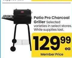 Patio Pro Charcoal Griller - Selected varieties