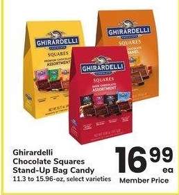 Ghirardelli Chocolate Squares Stand-Up Bag Candy - 11.3 to 15.96 - oz, select varieties