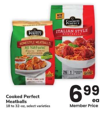 Cooked Perfect Meatballs - 18 to 32 - oz, select varieties