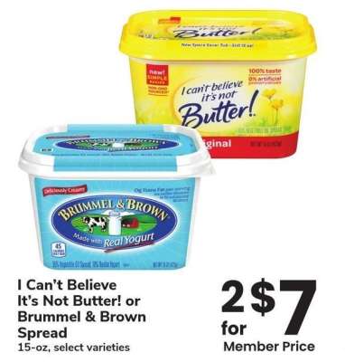 I Can't Believe It's Not Butter! or Brummel & Brown Spread - 15 - oz, select varieties