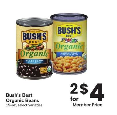 Bush's Best Organic Beans - 15 - oz, select varieties