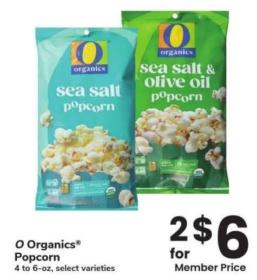 O Organics® Popcorn - 4 to 6-oz, select varieties