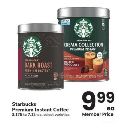 Starbucks Premium Instant Coffee - 3.175 to 7.12 - oz, select varieties