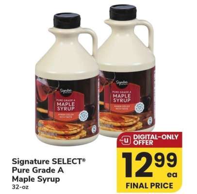 Signature SELECT® Pure Grade A Maple Syrup - 32-oz