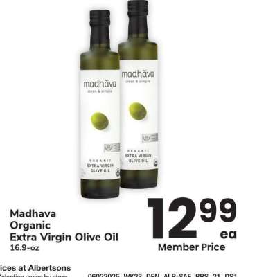 Madhava Organic Extra Virgin Olive Oil - 16.9-oz