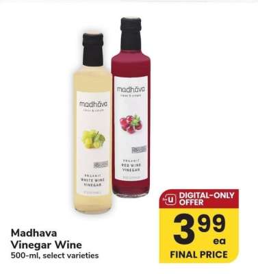 Madhava Vinegar Wine - 500 - ml, select varieties