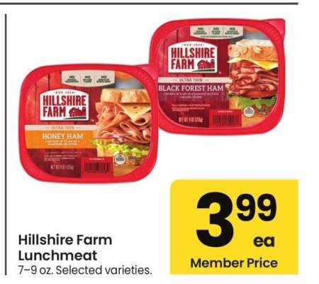 Hillshire Farm Lunchmeat - 7-9 oz. Selected varieties.