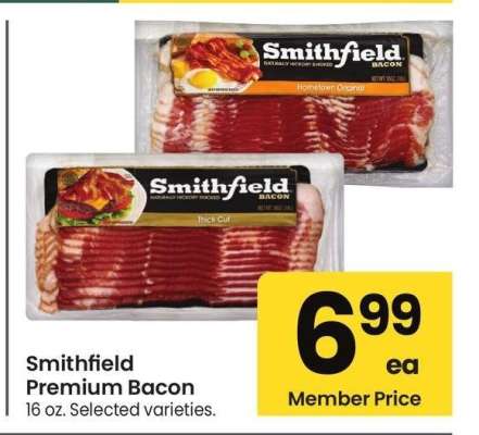 Smithfield Premium Bacon - 16 oz. Selected varieties.